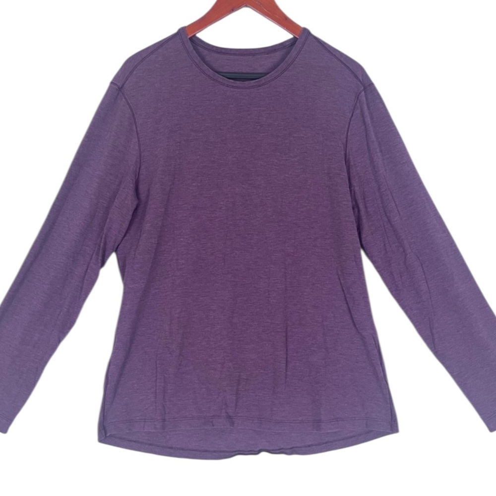 Lululemon Organic Cotton Long Sleeve T-Shirt Mens Medium Burgundy Athleisure